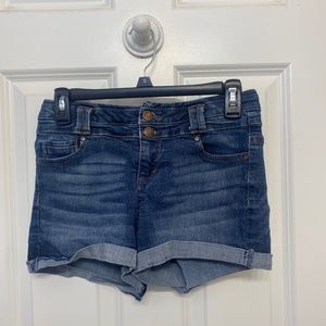 Blue spice jean shorts